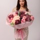 Букет с гортензиями, хризантемами и розами №117