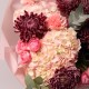 Букет с гортензиями, хризантемами и розами №117