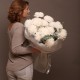 Букет белых Крупных хризантем 15 шт №73