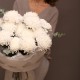 Букет белых Крупных хризантем 15 шт №73
